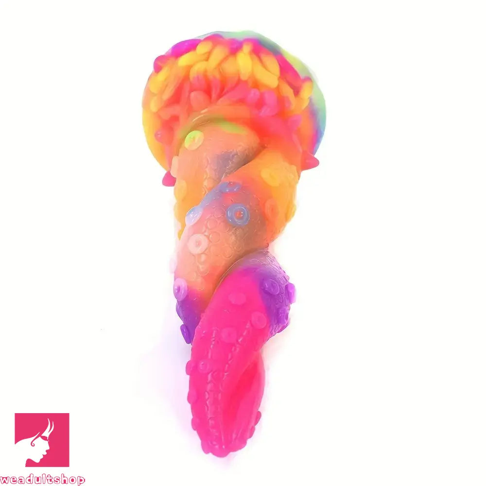 7.48in Octopus Tentacle Monster Soft Silicone Anal Luminous Odd Dildo