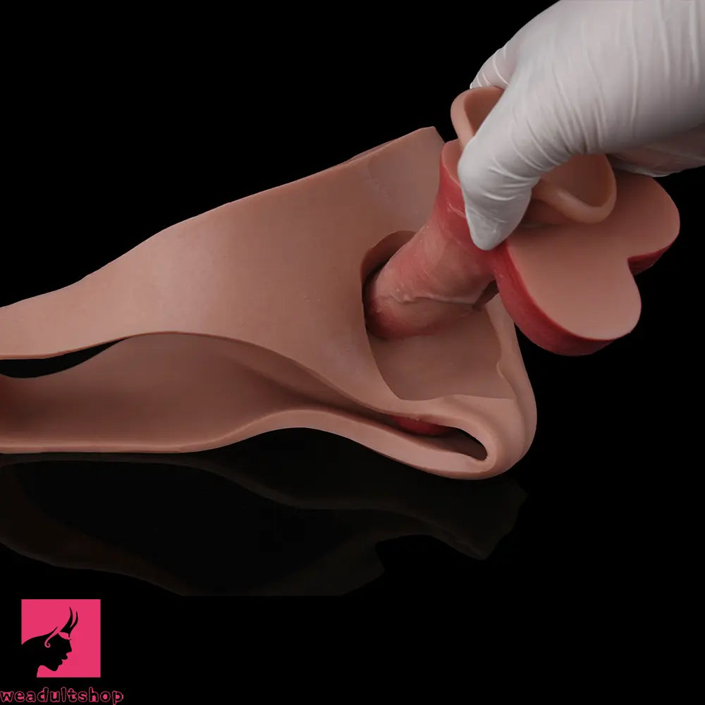 7.51in Wearable Premium Soft Strap on Dildo Pants Hollow Penis Sleeve