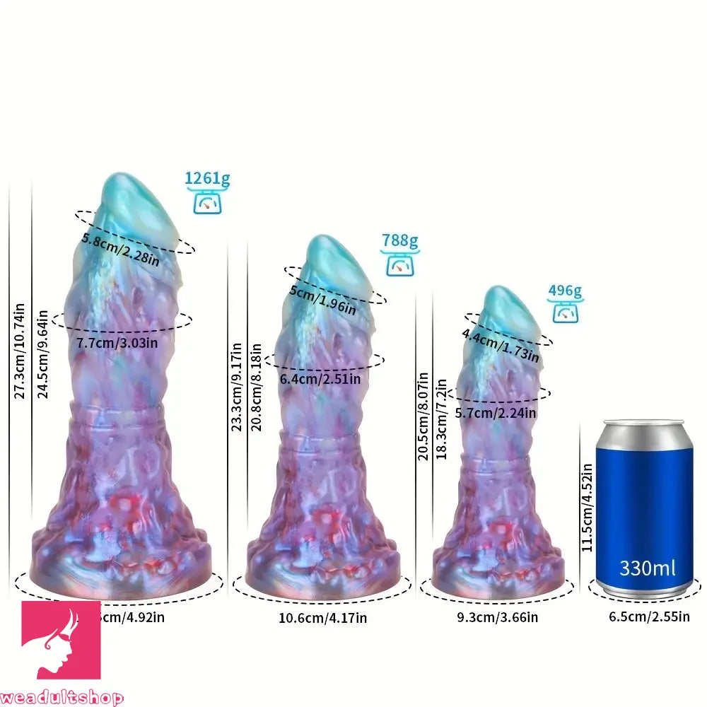 8.07in 9.17in 10.7in Silicone Fantasy Creature Capricorn Odd Monster Dildo