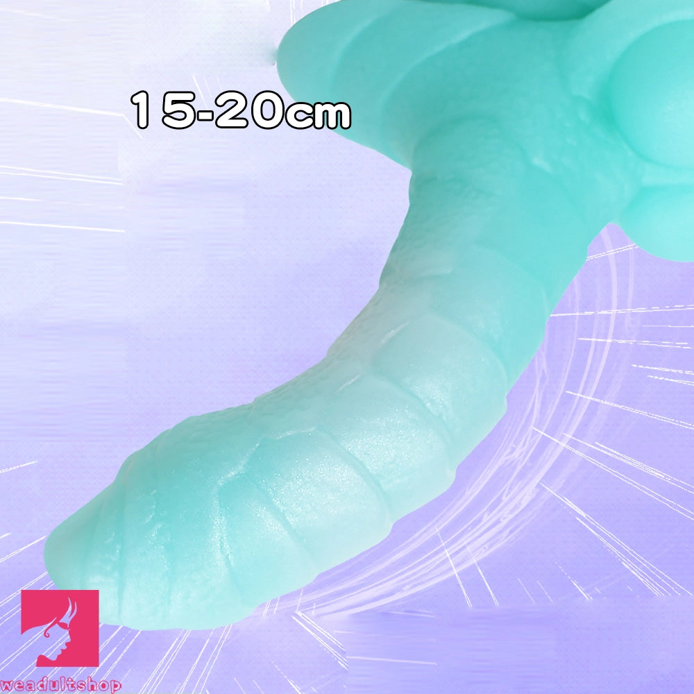 7.08in 9.05in Uncut Big Monster Animal Soft Silicone Luminous Clit Dildo