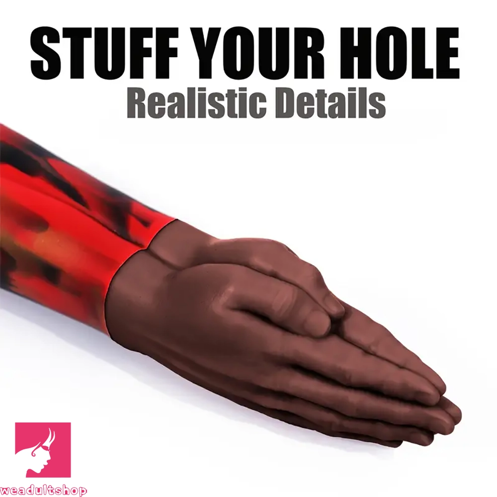 12.6in Double Fisting Realistic Hand Design Soft Liquid Silicone Cock Dildo