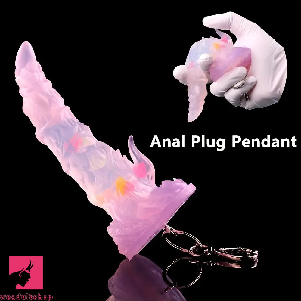 4.64in 5.23in Anal Plug Pedant Dildo Key Chain Animal Deer Silicone Cock