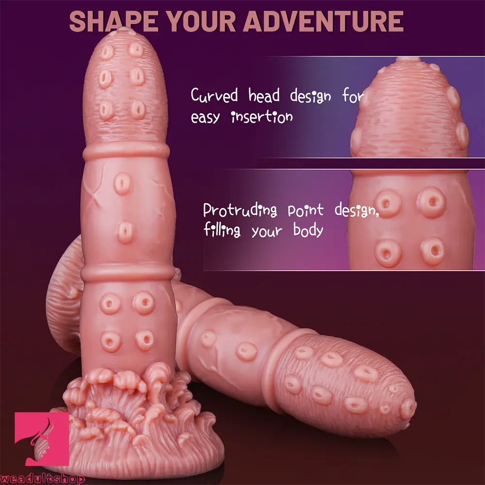 7.68in Liquid Silicone Soft Fantasy Odd Dildo For Women Vaginal Cock