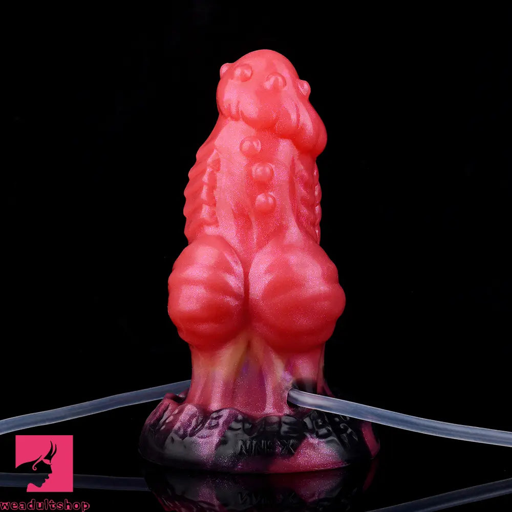 5.71in Fantasy Knot Spiked Silicone Soft Inflatable Spraying Water Real Dildo