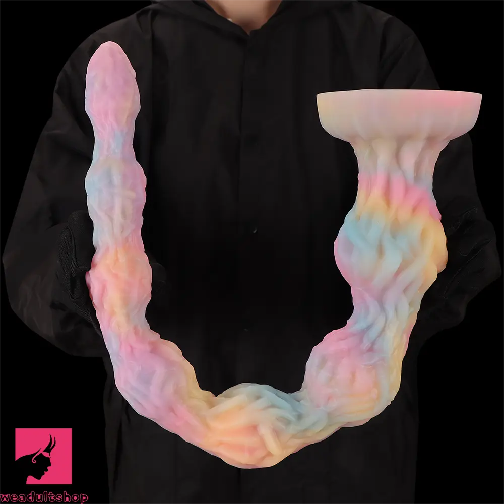 17.32in 21.25in 25.19in Luminous Pull Beads Silicone Dildo Butt Plug Rare Cock