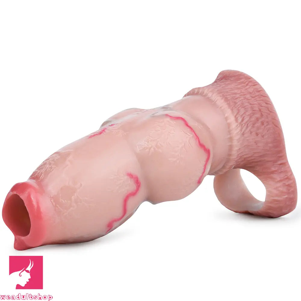 5.66in 6.73in 7.12in Realistic Dog Knot Silicone Dildo Sleeve Highquality Toy