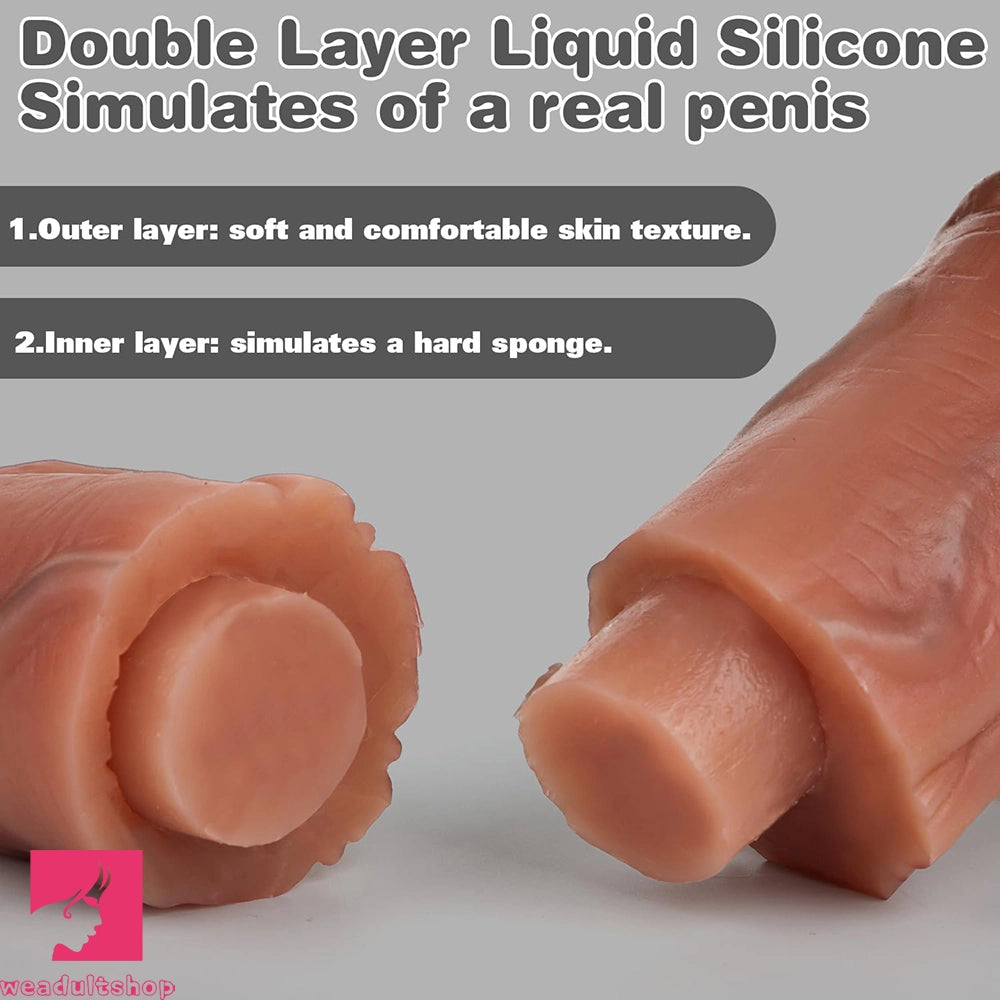 8.46in 9.45in Dual Density Silicone Soft Big Skin Dildo For Female Sex
