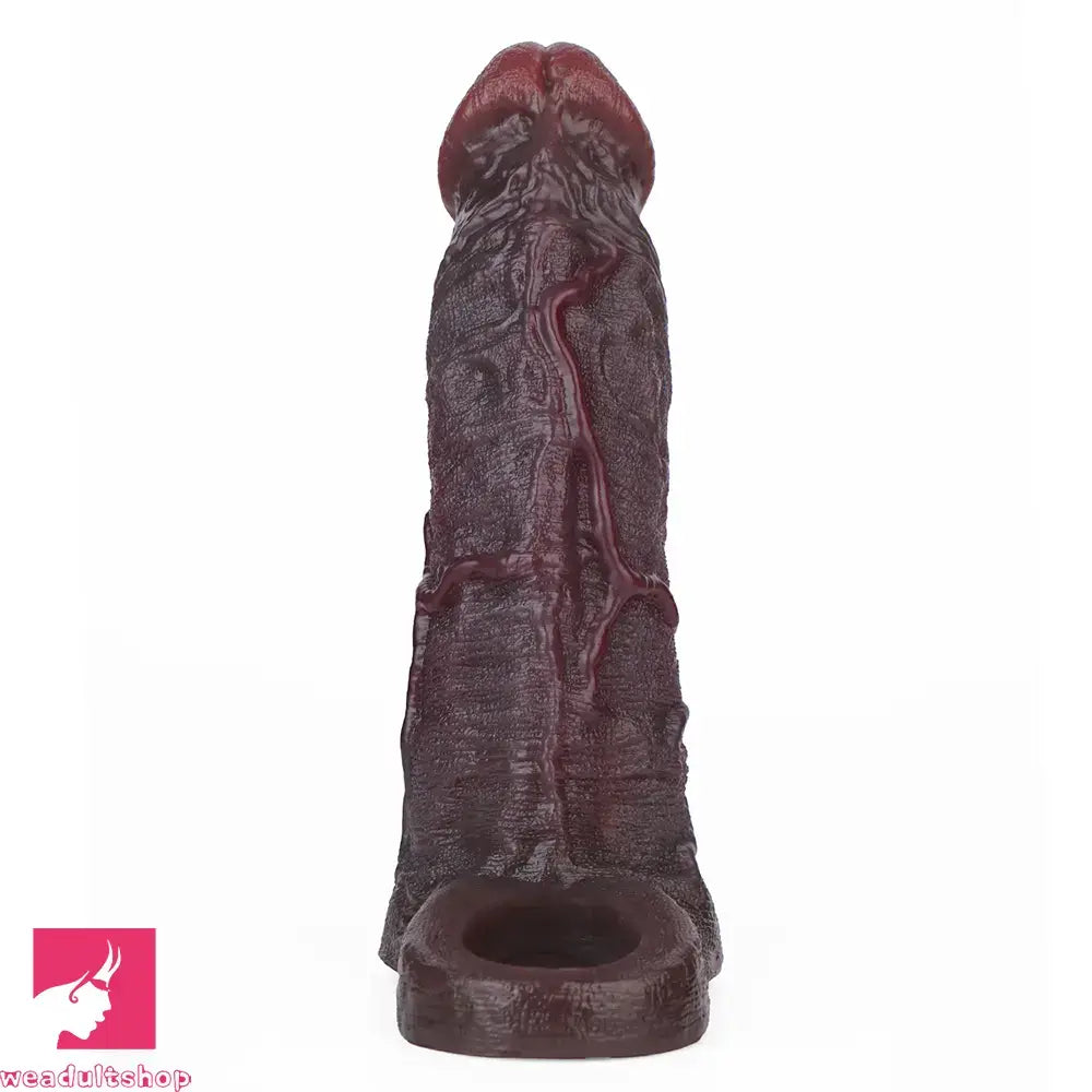 7.05in Liquid Silicone Real Dildo Sleeve With Seminal Vesicle Hollow Cock