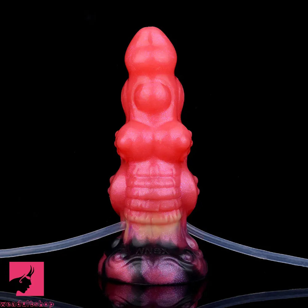 5.91in Odd Knot Spiked Silicone Soft Inflatable Spraying Squirting Real Dildo