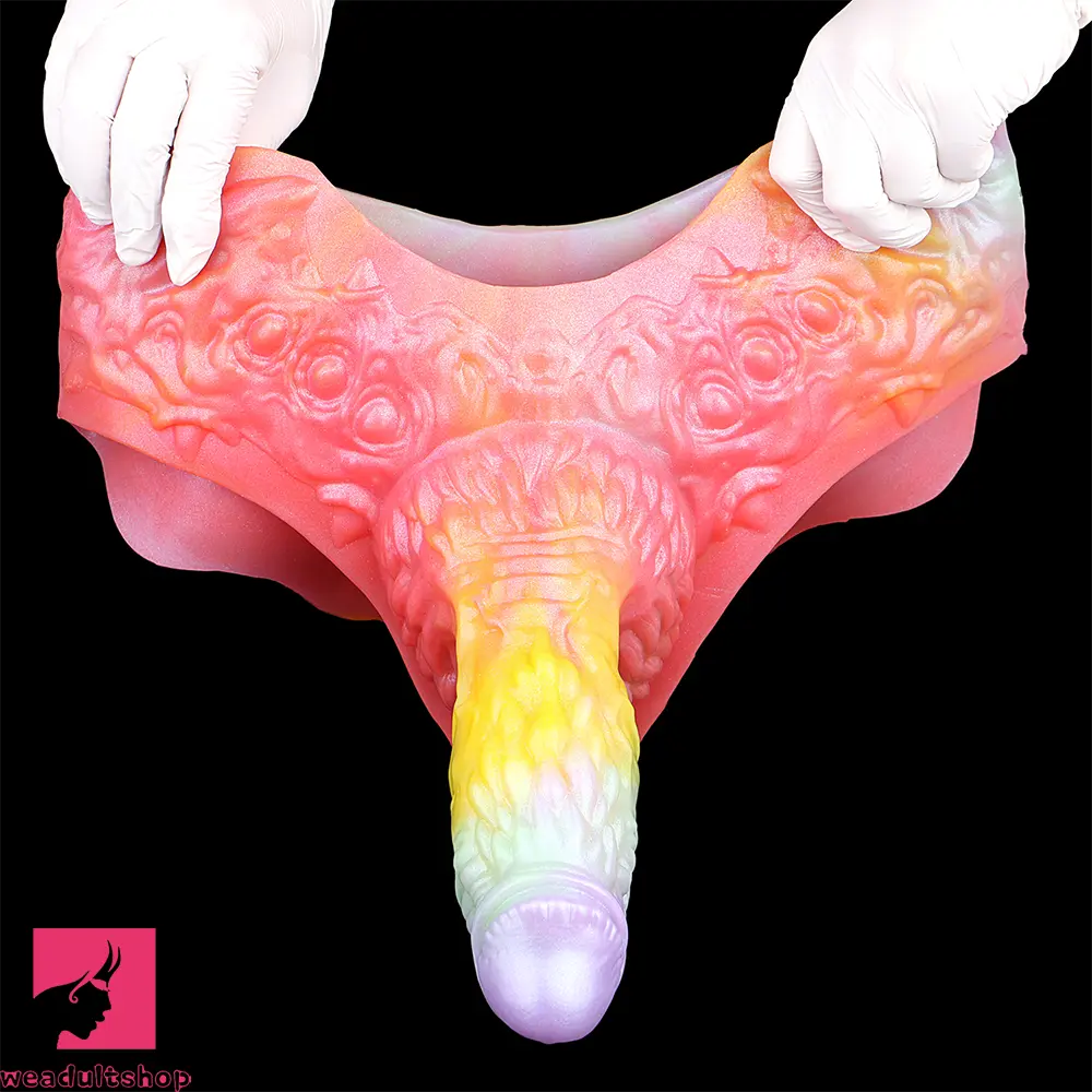 9.17in Monster Fantasy Silicone Soft Strap on Hollow Dildo Panty Cock