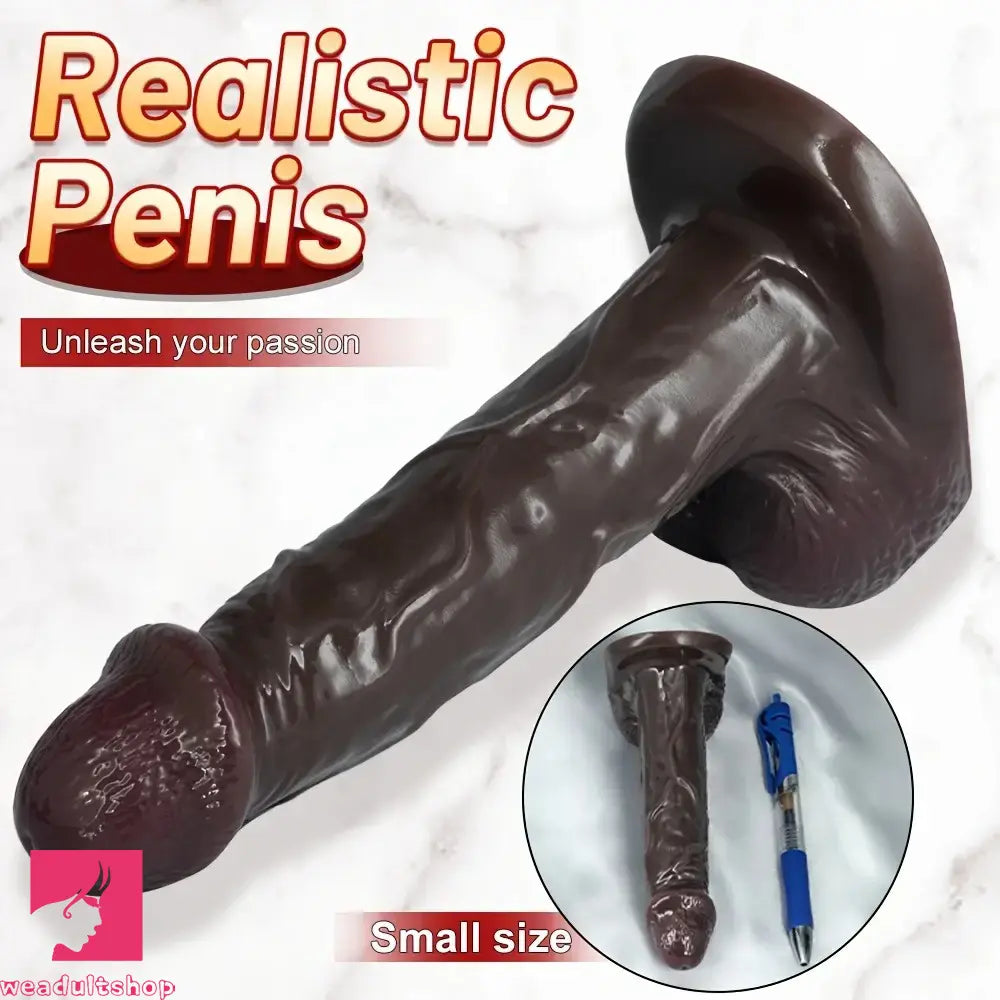 5.51in 7.67in Silicone Soft Ebony Strap on Dildo For Women Sexuality Cock Toy