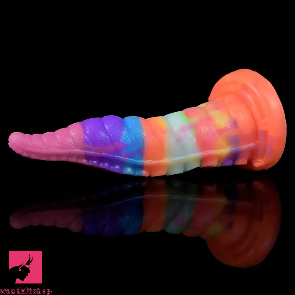 7.28in 9.05in Tentacle Colorful Luminous Silicone Fantasy Cock Dildo