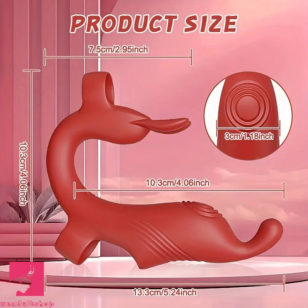 4.52in Rabbit Finger Stimulator 10 Vibration G-spot Mini Nipple Cock Dildo