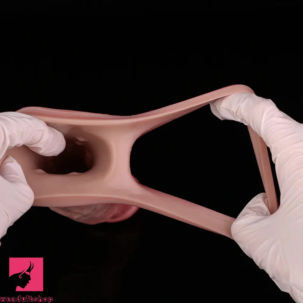 8.11in Realistic Penis Silicone Soft Dildo Cock Sleeve Vibrating Remote Extender