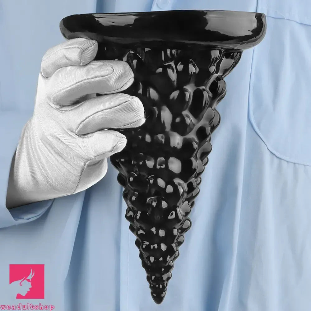 7.87in Black PVC Thick Anal Plug Anal Expansion Suction Cup Clit Dildo