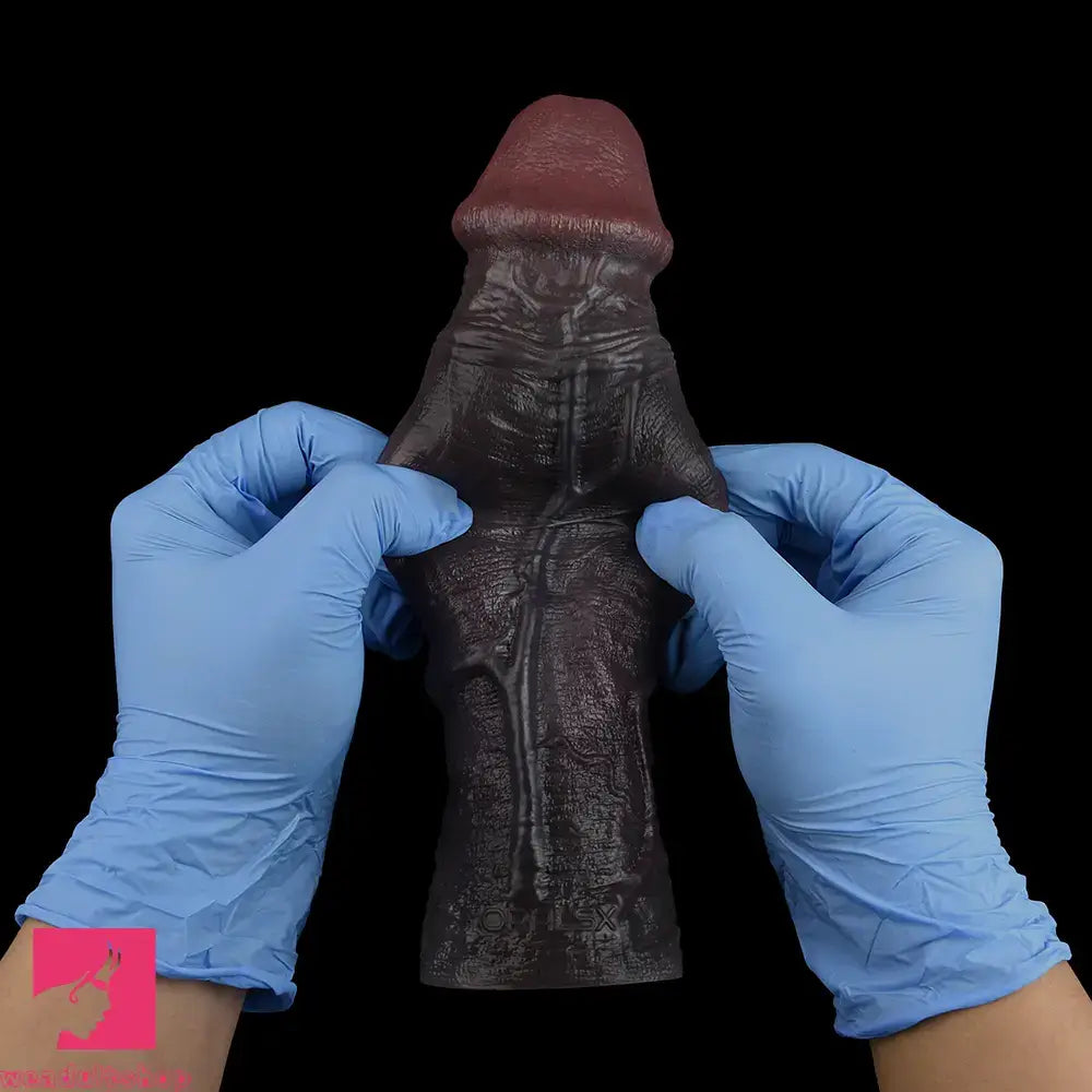 8.82in Super Soft Silicone Realistic Cock Reusable Erotica Dildo Sleeve