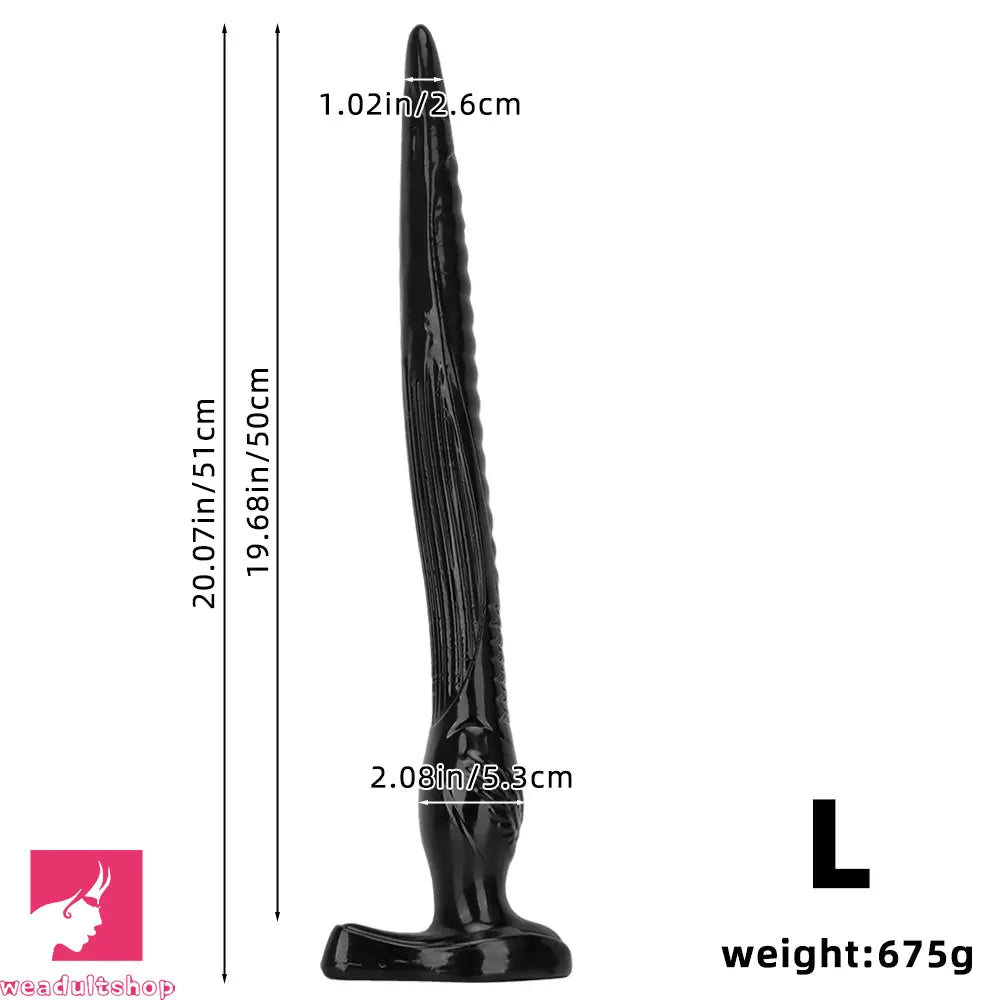 12.2in 16.14in 20.07in Black Super Long Large Out Anal Plug Cock Dildo