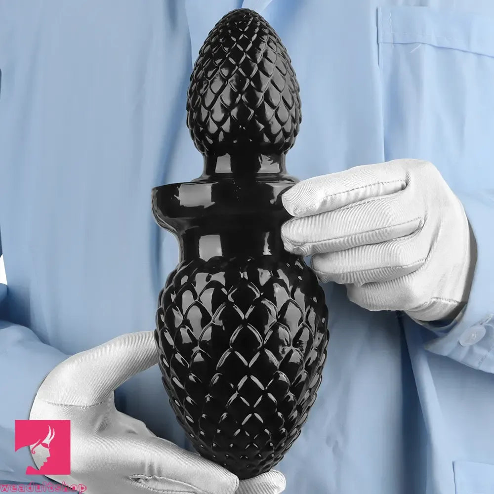 3.93in 5.9in Newbie Clit Female Masturbator PVC Black Butt Plug Dildo