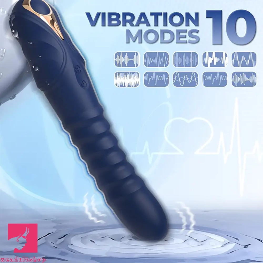9.05in Thrusting Vibrating Silicone Vibrator Anal Dildo For Vaginal G Spot