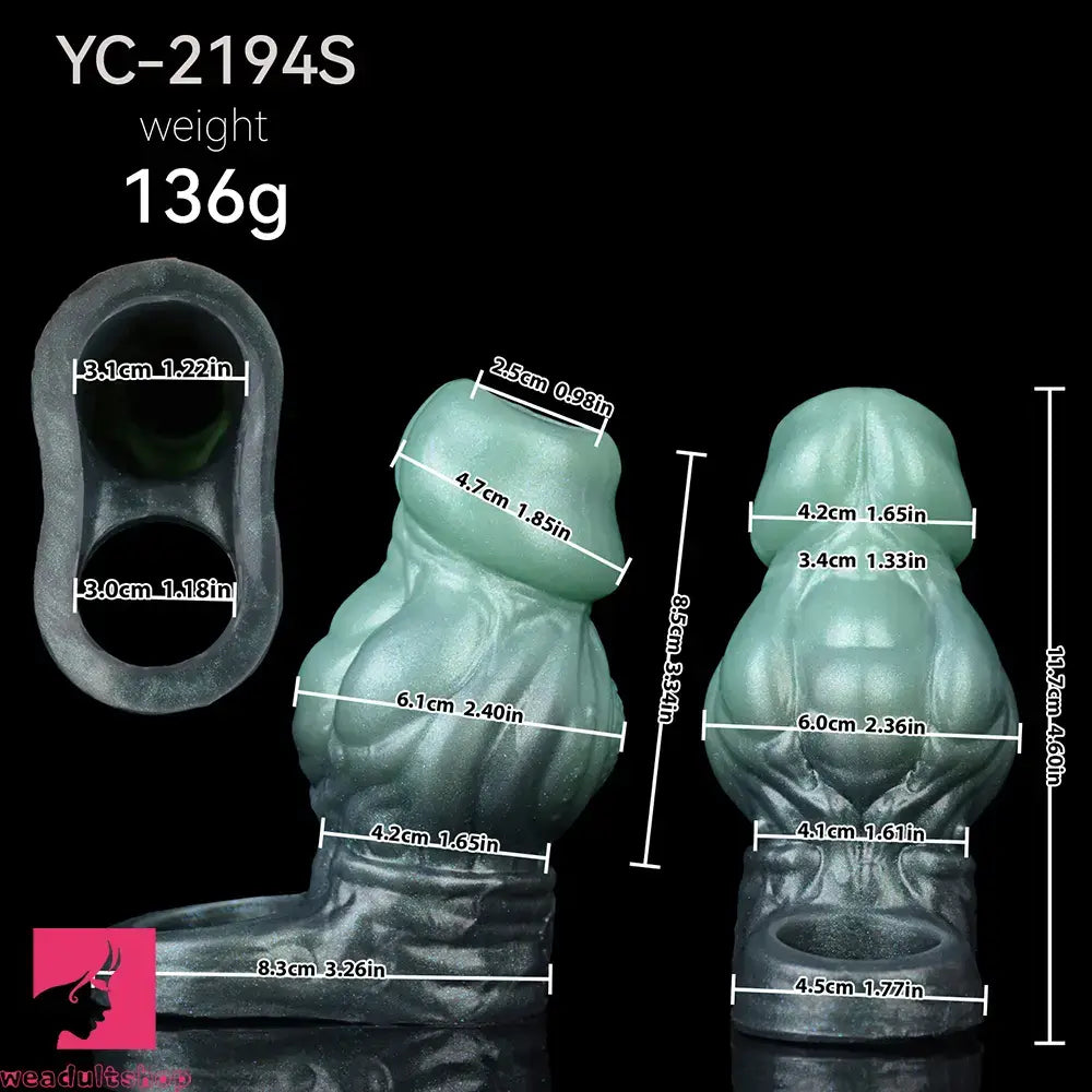 4.6in 5.62in 6.49in Silicone Knot Penis Dildo Sleeve For Women Men Couples
