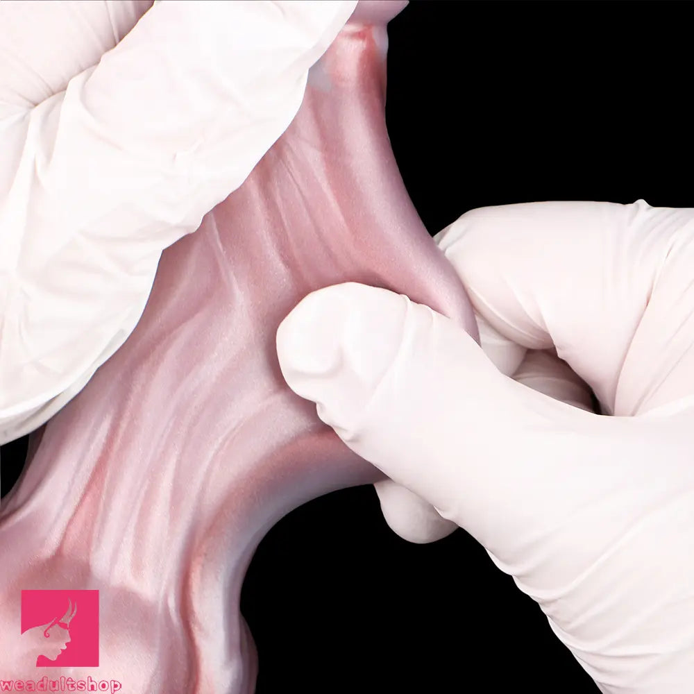 9.05in Inflatable Detachable Dual Layer Dildo High Elasticity Anal Sex Toy