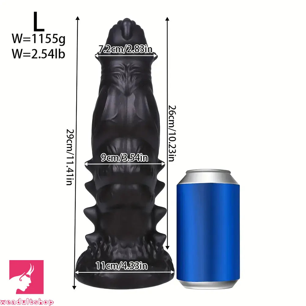 7.48in 9.37in 11.41in 13.38in Spiked Monster PVC Huge Dildo For Clit