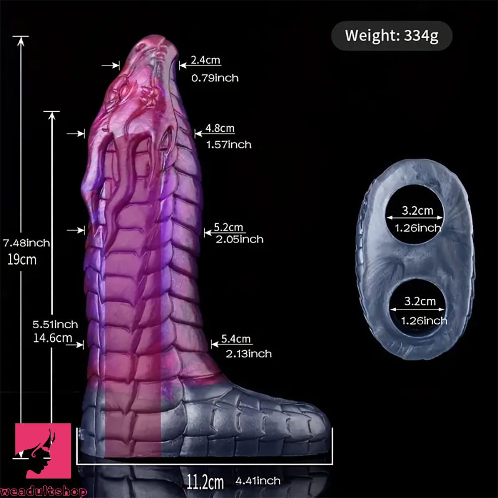 7.48in 7.99in Soft Silicone Monster Silicone Sleeve With Anti-drop Ring