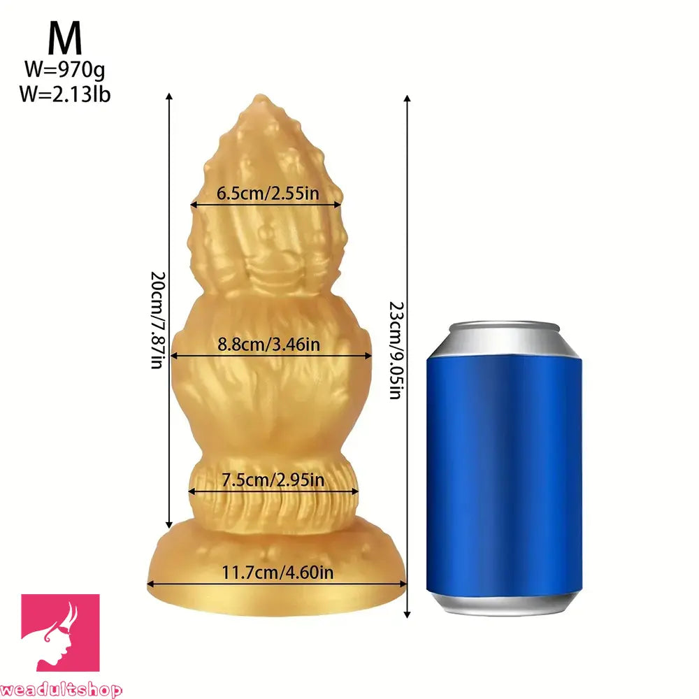 7.87in 9.05in 10.23in 11.41in Golden Gourd Sharp Pointed Large Fat Dildo