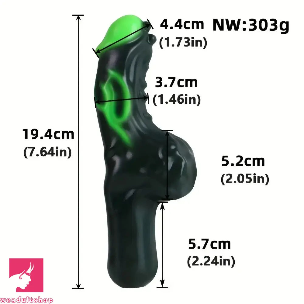 7.64in Odd Spiked Sword Dildo With Handle Silicone Female Male Sex Toy
