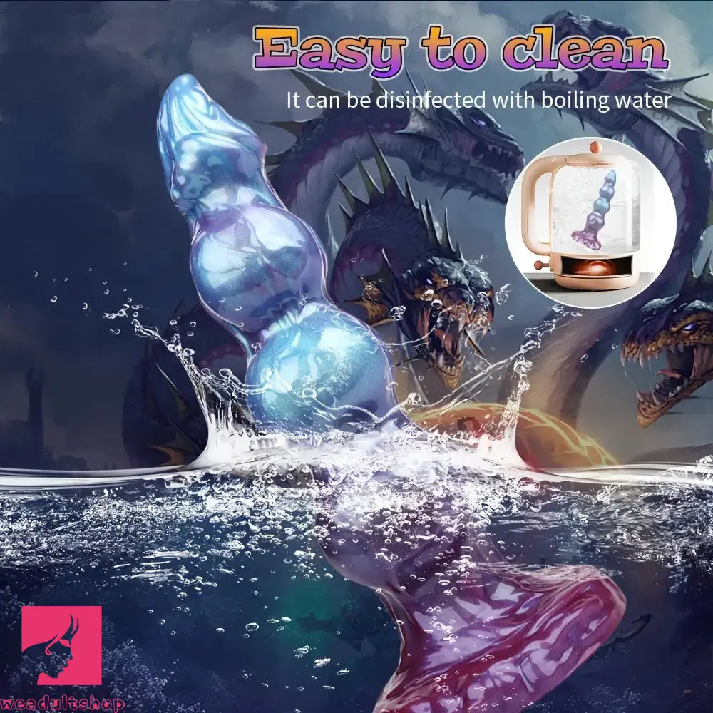 8.38in 10.15in 11.81in Beaded Monster Doggy Egg Fantasy Knot Clitoris Dildo