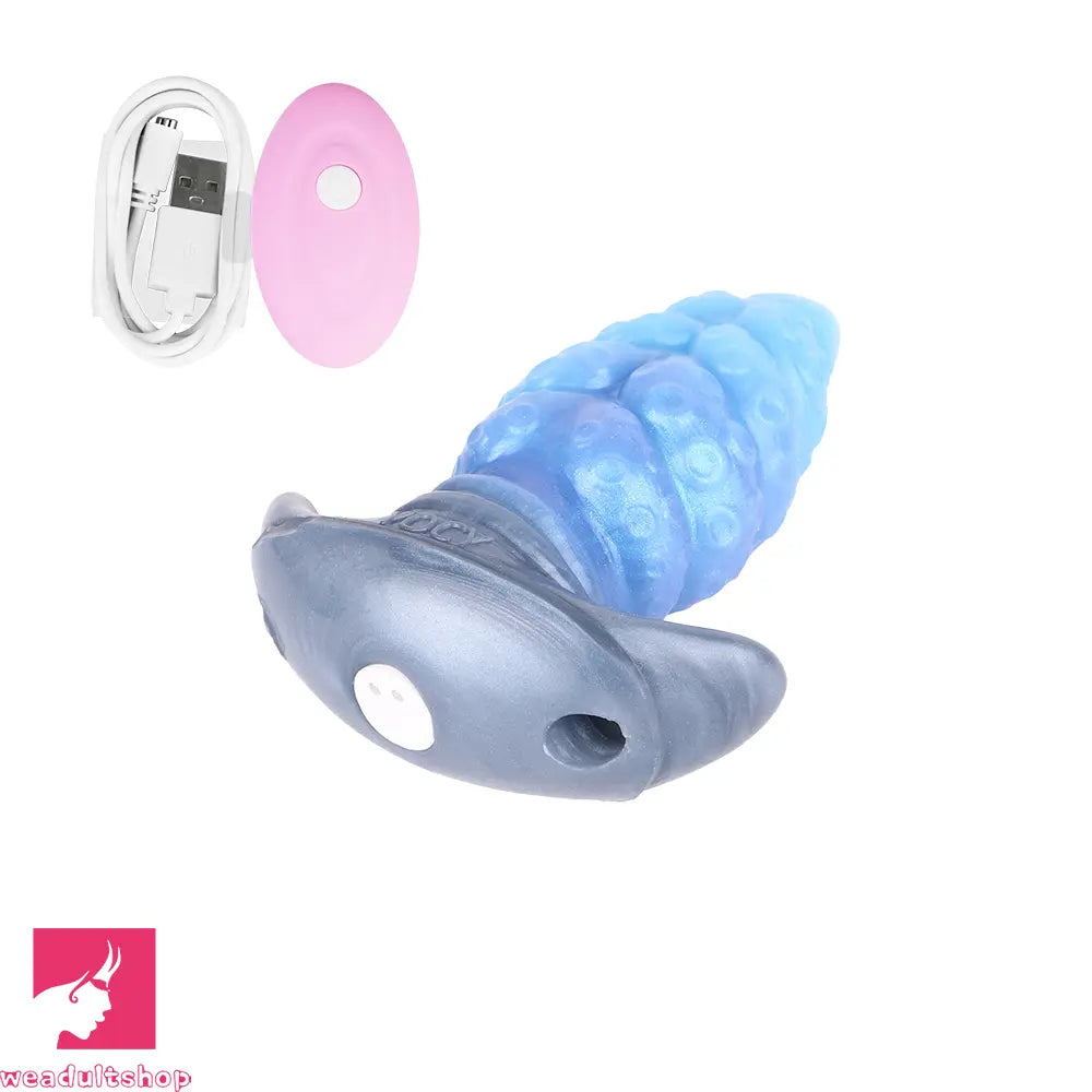 2.91in-9.05in Octopus Vibrating Anchor Dildo Anal Plug Wearable Mouth Gag