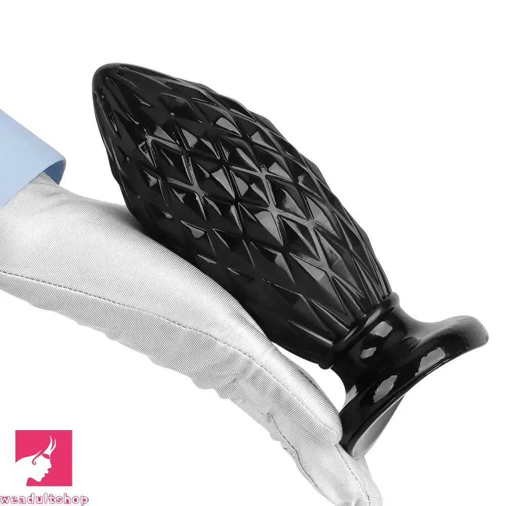 7.48in Black PVC Butt Plug Dildo For Men And Women Sexual Intimate Sex