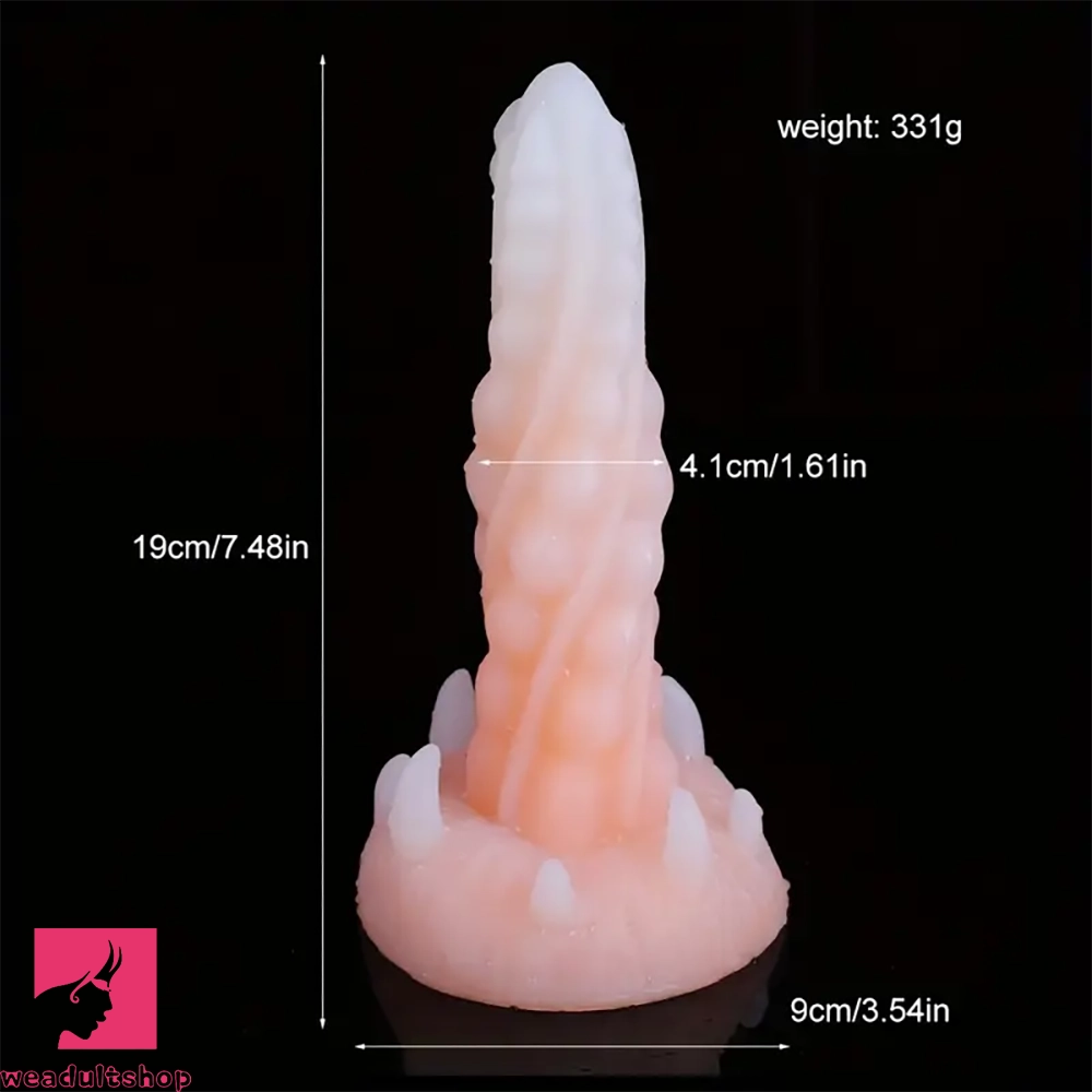 7.48in Silicone Butt Plug Monster Cock Dildo With Suction Cup For Beginner