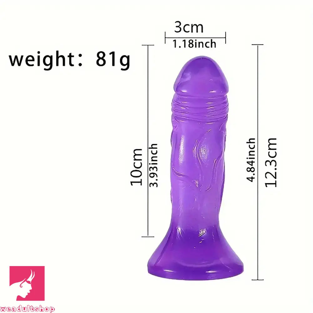 4.84in Jelly Anal Small Realistic Suction Cup Adult Toy Dildo For Women Clit