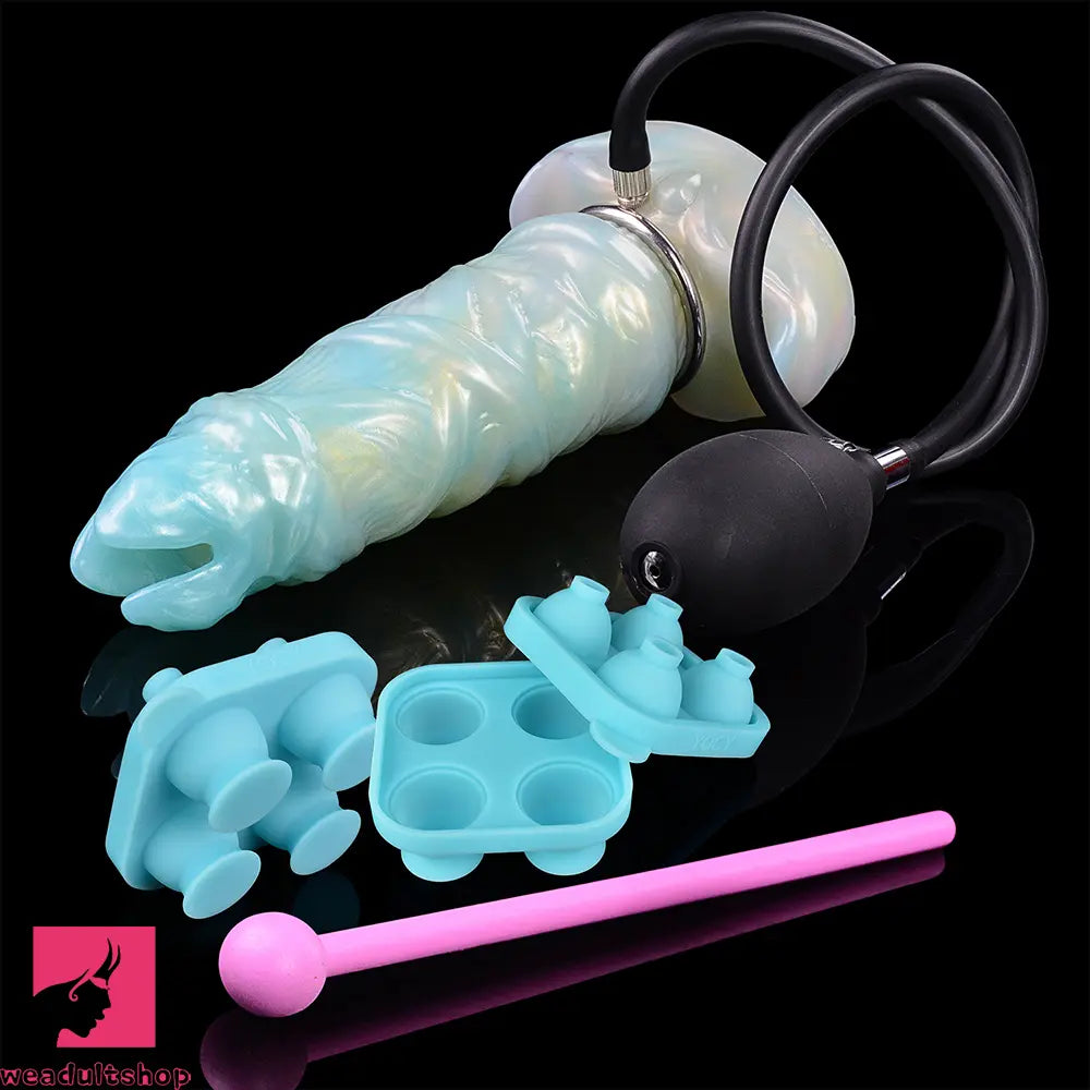 8.14in Ovipositor Egg Laying Inflatable Dildo For Cock Sex Performance
