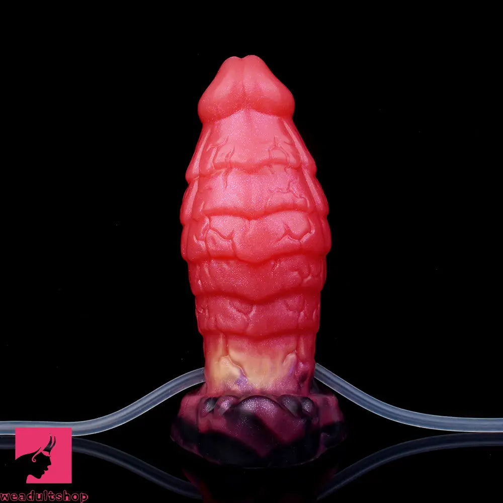 5.31in Fantasy Silicone Soft Inflatable Spraying Water Dildo For Anus Sex