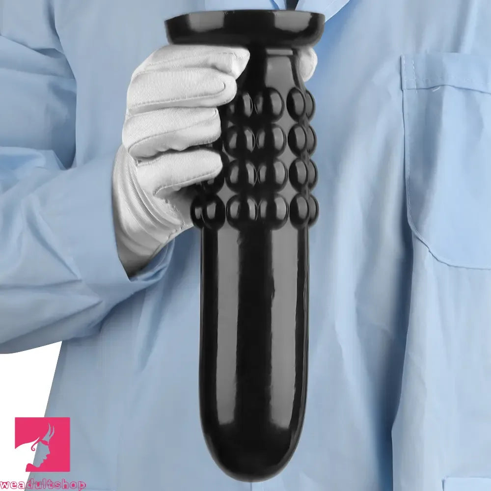 9.84in PVC Spiked Anal Plug Big Black Bold Design Dildo Couples Love Toy