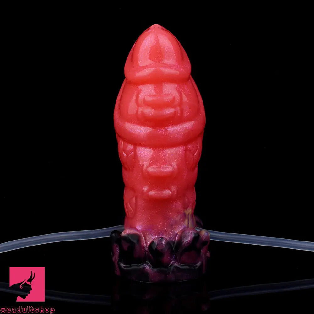 5.12in Fantasy Spiked Silicone Soft Inflatable Spraying Water Dildo For Sex