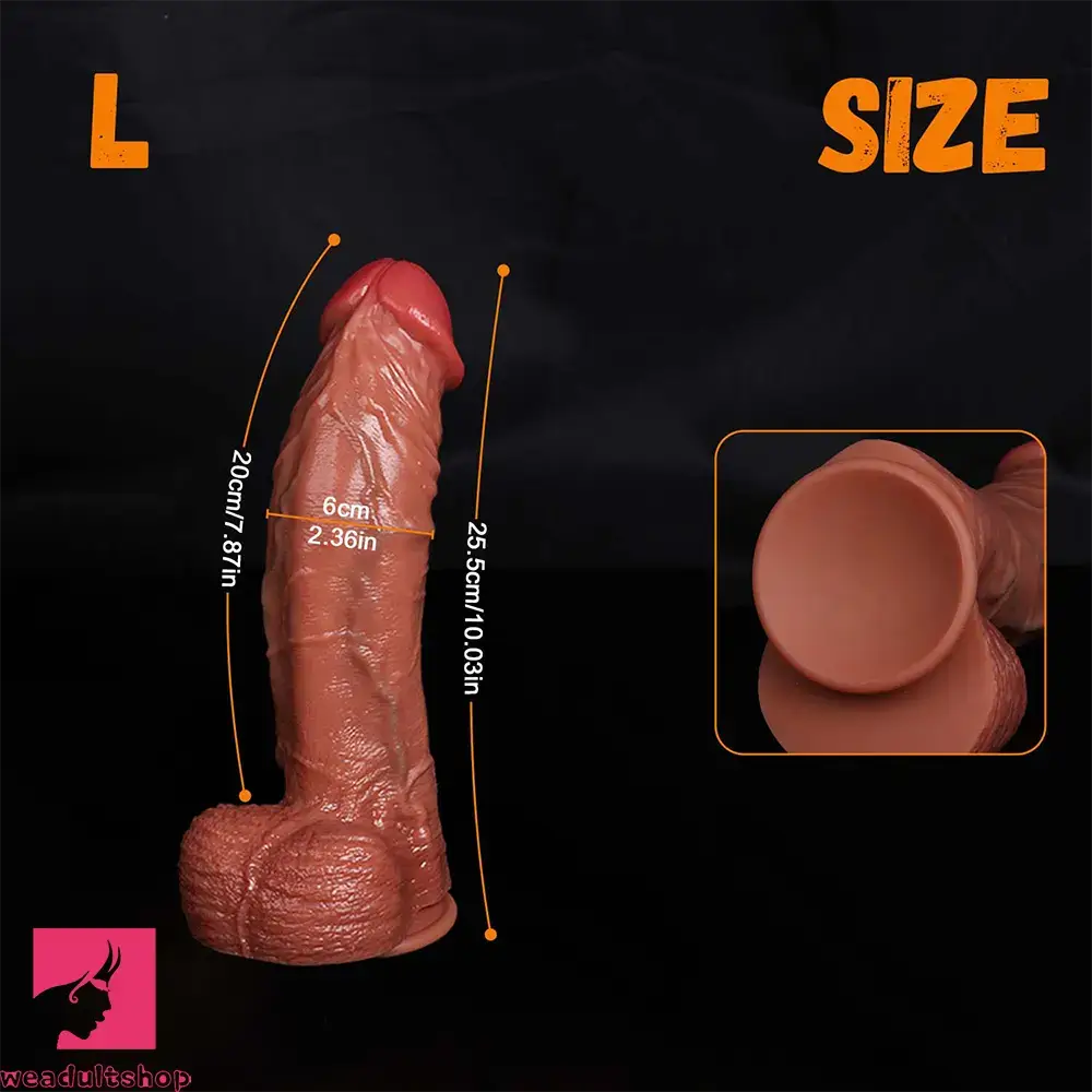 8.26in 9.44in 10.03in 10.62in 12.2in Upward Curved Silicone Big Wide Dildo
