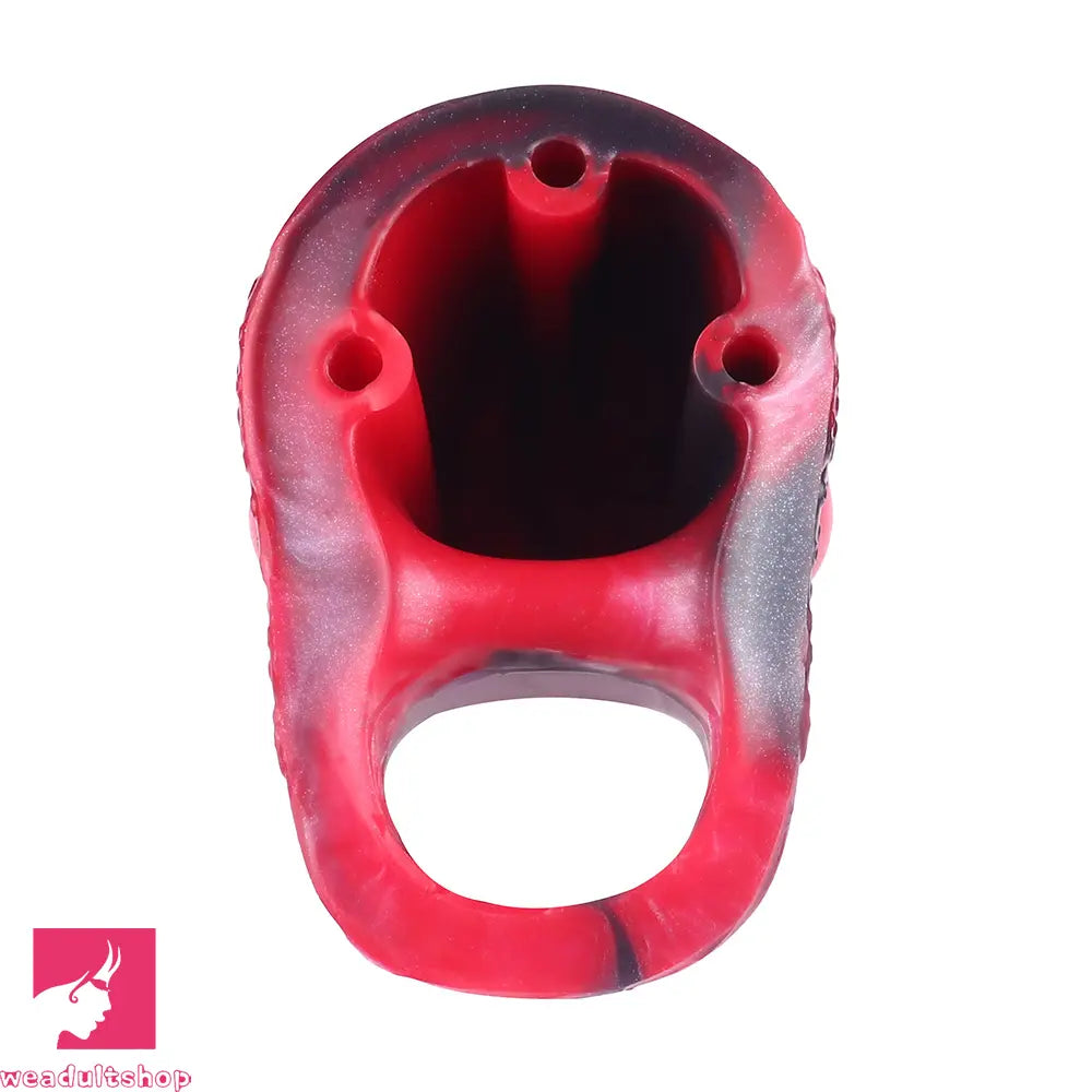 6.14in Hollow Dildo Built-in keel Vibration Remote Control Tentacle Penis Sleeve