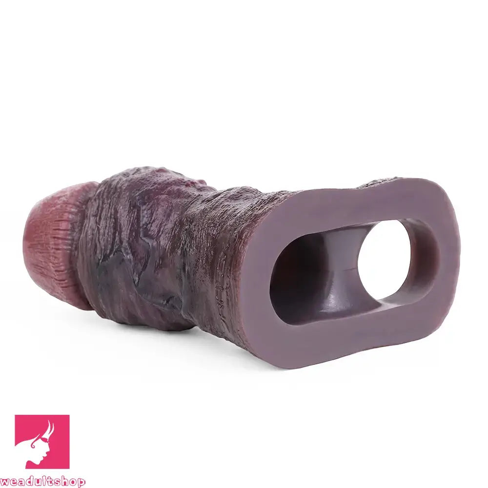 4.13in 4.96in 5.91in 6.53in Real Flexible Realistic Cock Soft Dildo Sleeve
