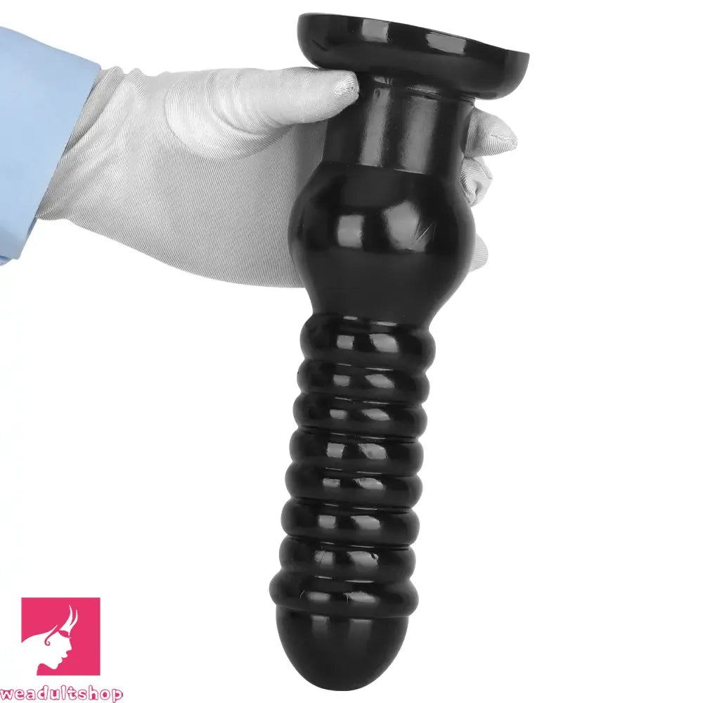 9.64in Knot Big Black Butt Plug PVC Dildo Suction Cup Knotting Cock Dildo