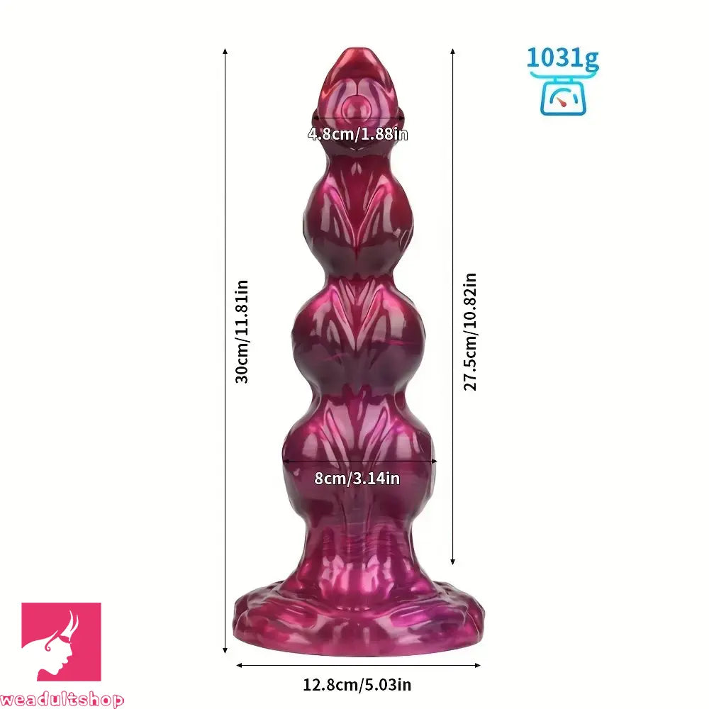 8.38in 10.51in 11.81in Liquid Silicone Knot Animal Soft Fantasy Dildo For Sex