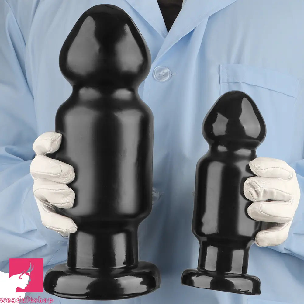 7.87in 11.22in Big Black Large PVC Anal Plug Dildo For Anal Expansion Love