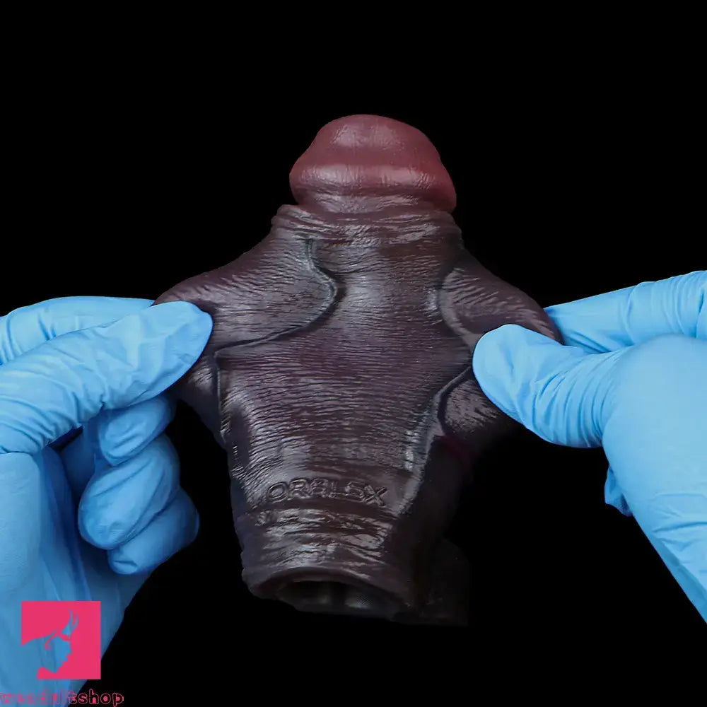 4.13in 4.92in 6.1in Real Skin-Friendly Stretchable Hollow Dildo Sleeve Toy