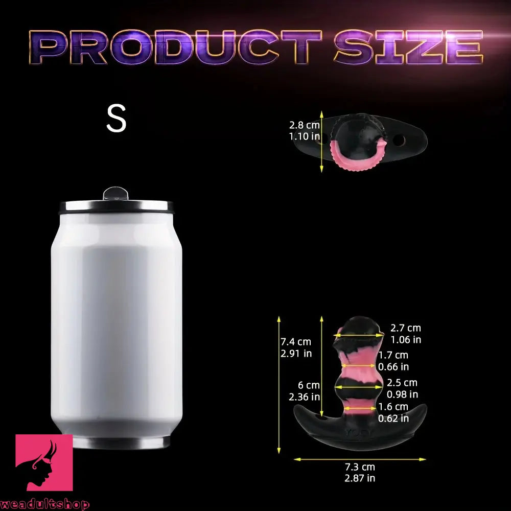 2.91in 3.66in 5.63in Small Knot Horse Tentacle Silicone Cock Strap on Dildo