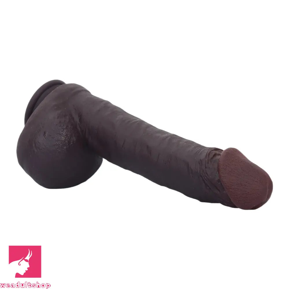 11.35in Real Feeling Dual Density Silicone Big Dildo Vaginal Prominent Texture