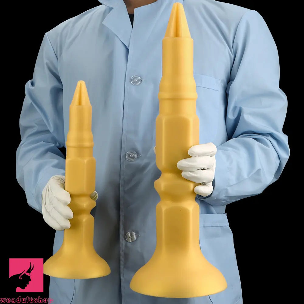 12.6in 14.56in 17.71in Pointed Tip Huge Long Silicone Soft Butt Plug Cock Dildo