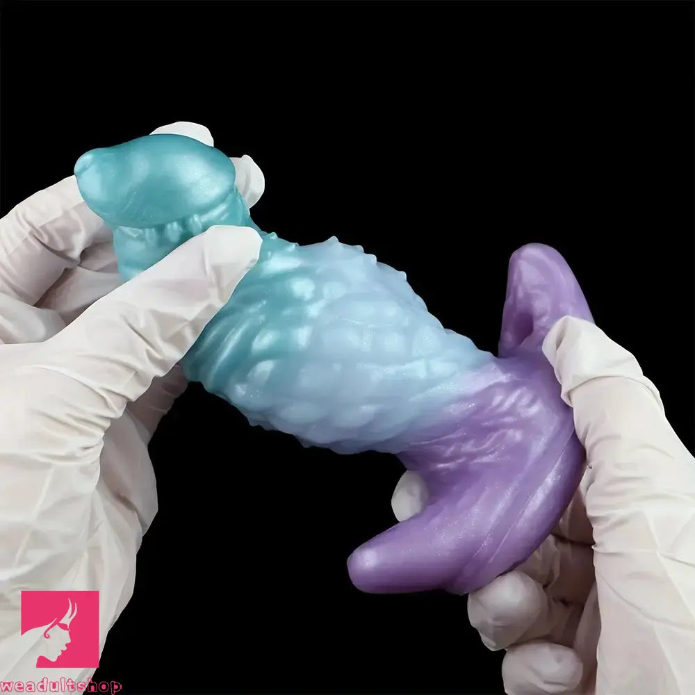 5.51in 7.04in 8.74in Liquid Silicone Anal Plug Strap-On Monster Odd Dildo