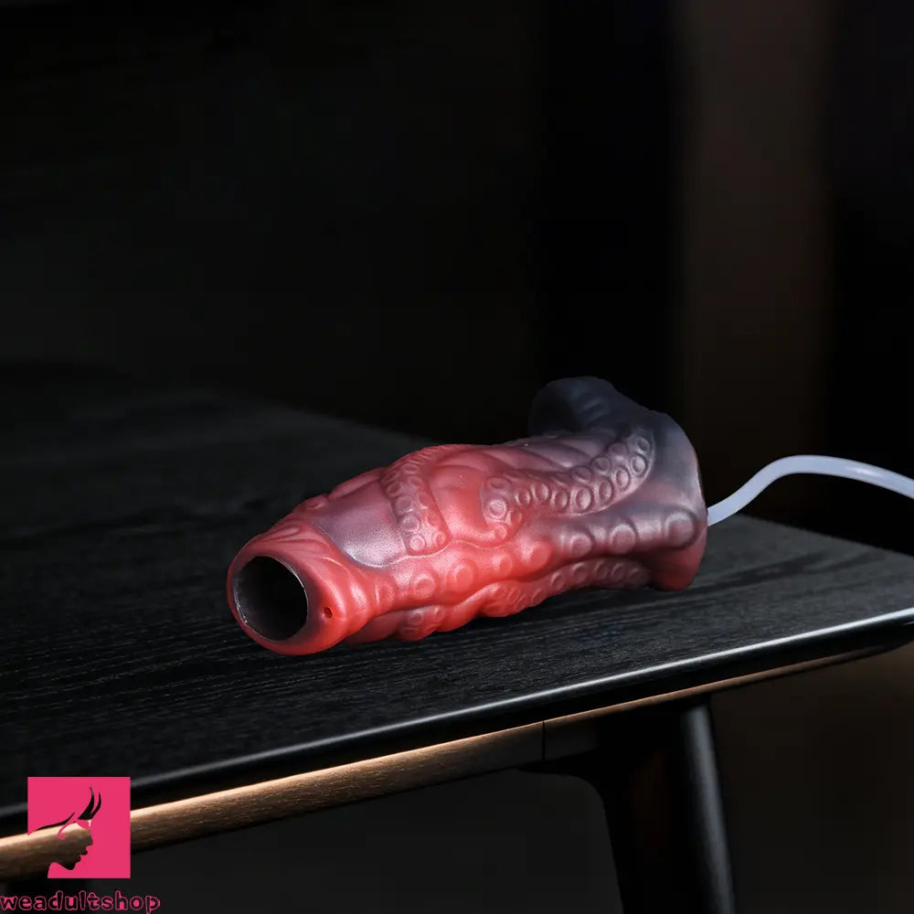 4.13in Squirting Tentacle Monster Dildo Sleeve Penis Ring For Couples Love